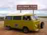 Manda and Ethel by Nullarbor roadsign