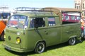 Khaki green crew cab pick-up