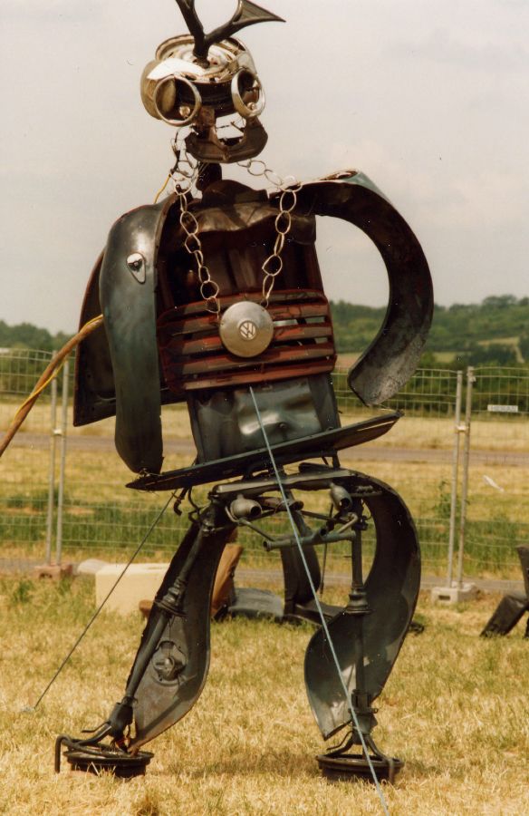 Some weird insect-like dude made from VW parts