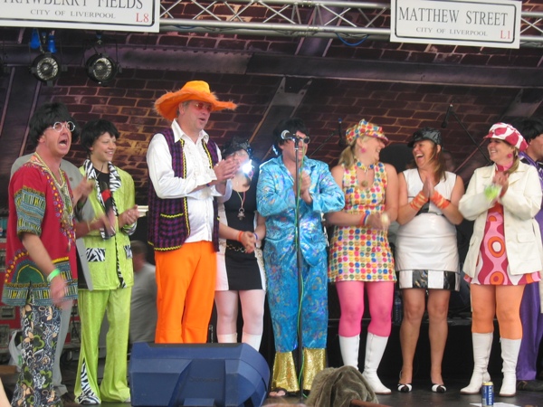 Line-up of the fancy dress finalists