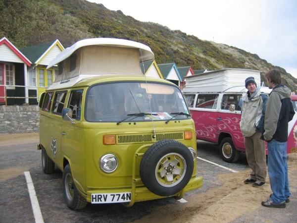 Buses lined up along Boscombe Pier
