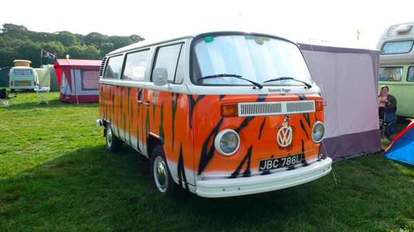 Campervan sporting a Tigger design