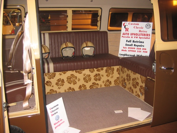 Retro floral van interior