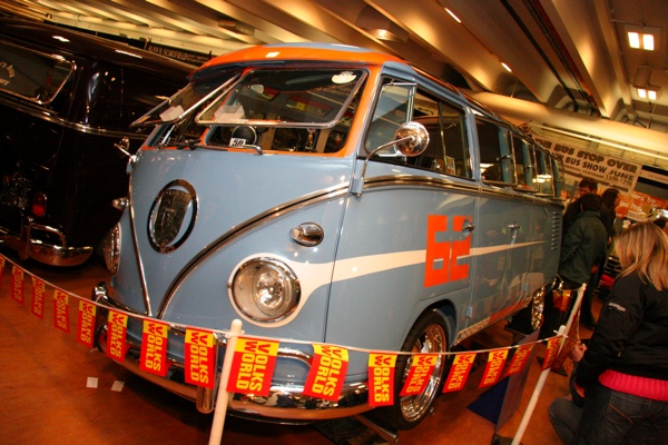 Gulf Racing themed bus