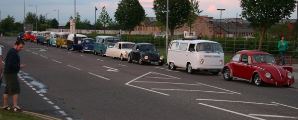 The dubs line up in front of the Outlet Village