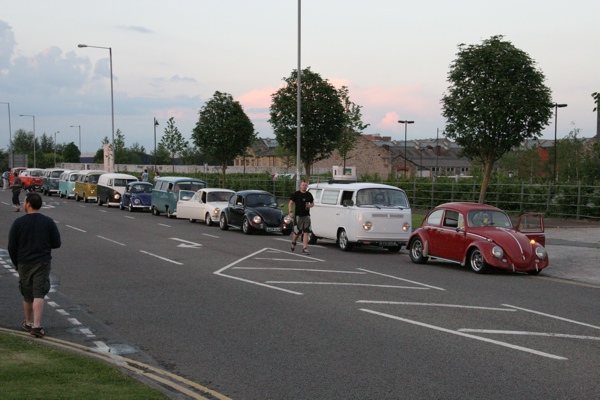 The dubs line up in front of the Outlet Village