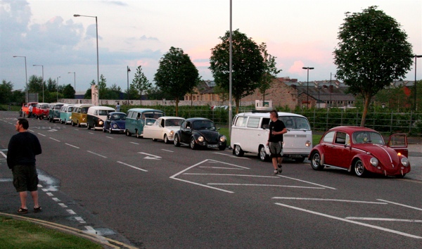 The dubs line up in front of the Outlet Village